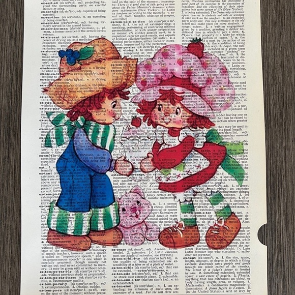 Strawberry Shortcake Themed Dictionary Art Prints - Set of 6 - Picture 2 of 7
